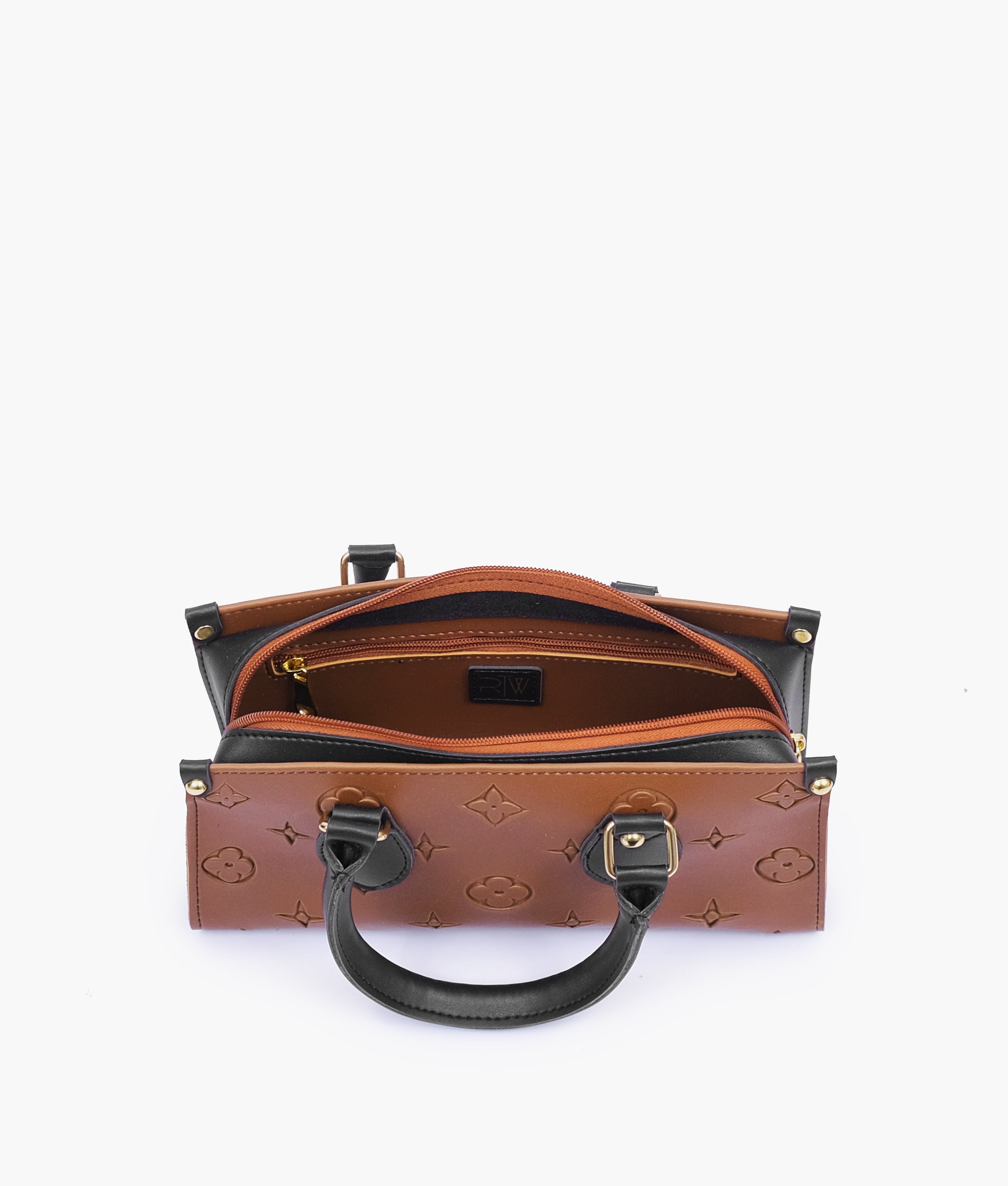 RTW Creation - Brown and black on-the-go mini bag