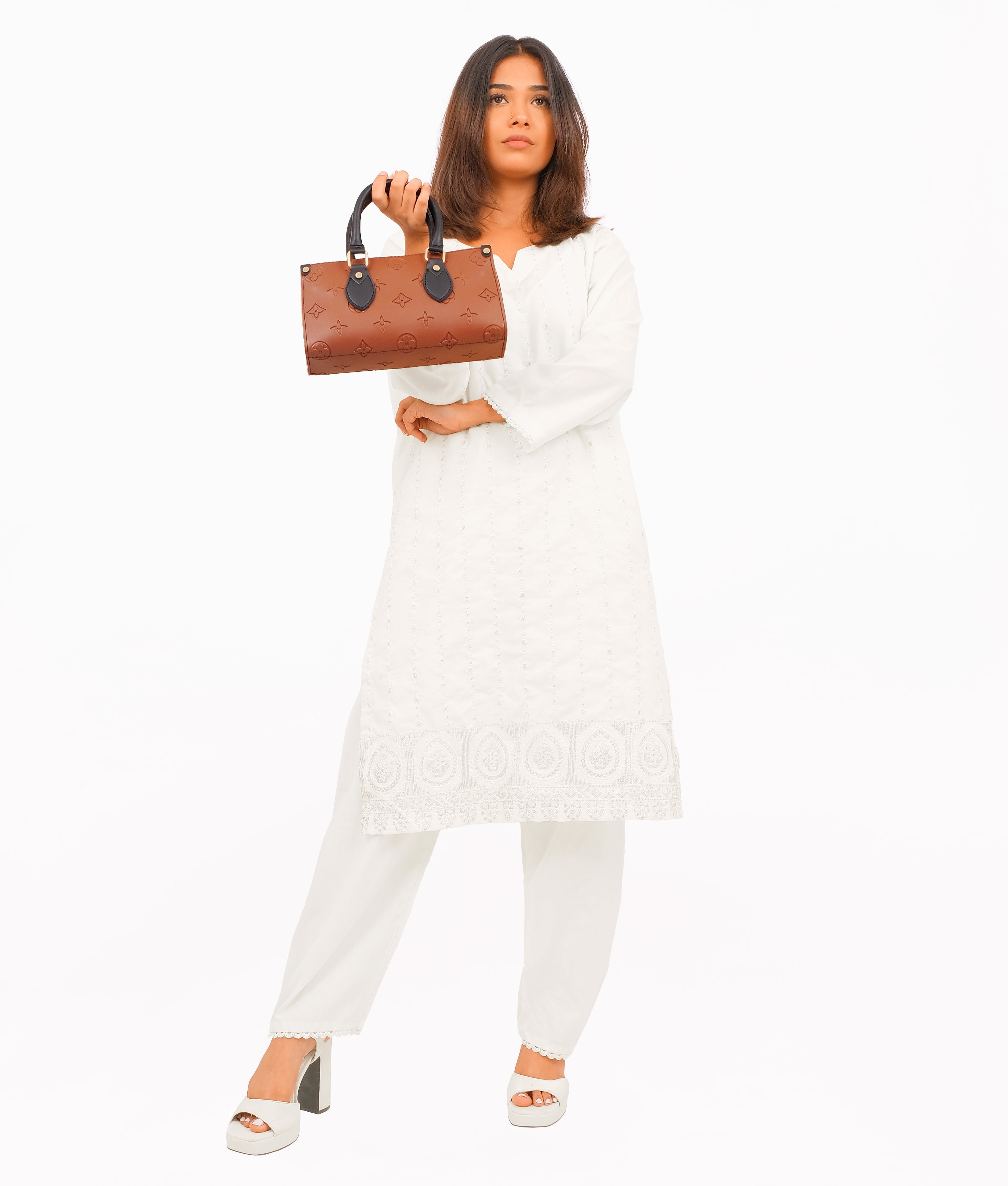 RTW Creation - Brown and black on-the-go mini bag