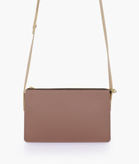 RTW Creation - Brown and off-white flat purse
