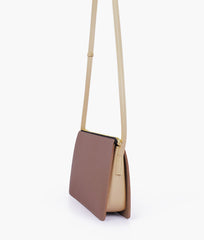 RTW Creation - Brown and off-white flat purse