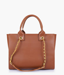 RTW Creation - Brown chain handle tote