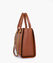 RTW Creation - Brown chain handle tote
