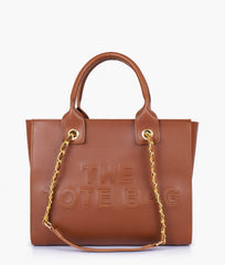 RTW Creation - Brown chain handle tote
