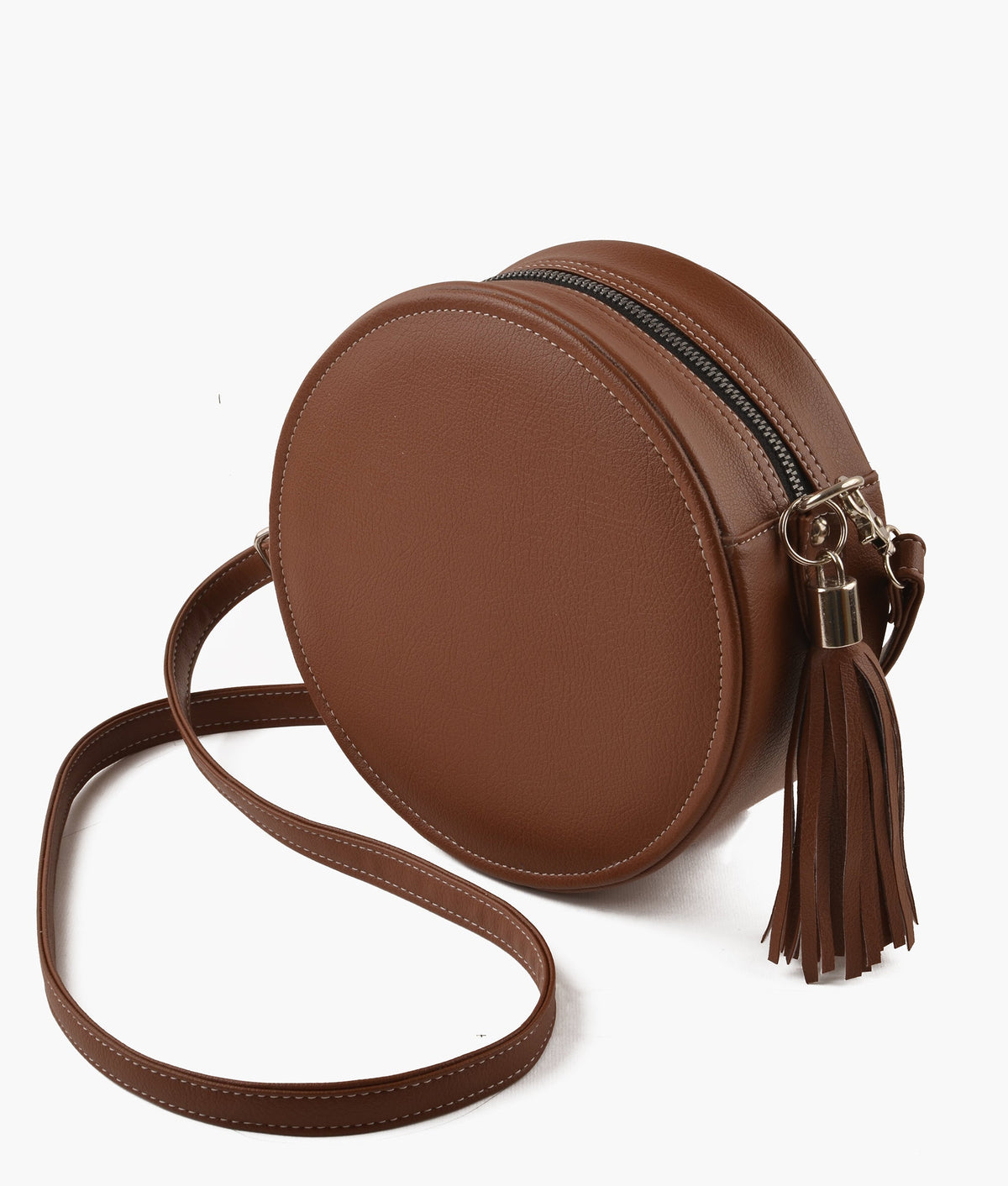 RTW Creation - Brown circle cross-body bag