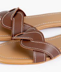 RTW Creation - Brown cross over flats
