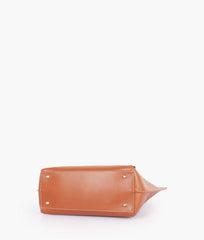 RTW Creation - Brown color block tote bag