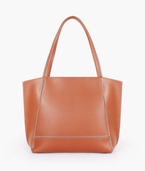 RTW Creation - Brown color block tote bag