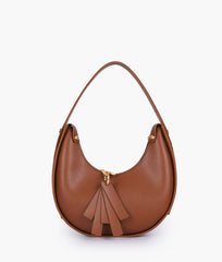 RTW Creation - Brown crescent hobo bag