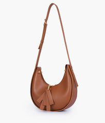 RTW Creation - Brown crescent hobo bag