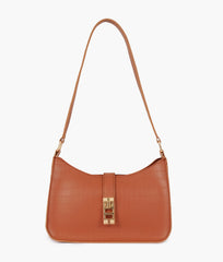 RTW Creation - Brown crocodile baguette bag