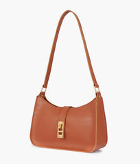 RTW Creation - Brown crocodile baguette bag