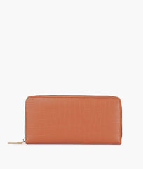 RTW Creation - Brown crocodile pattern wallet