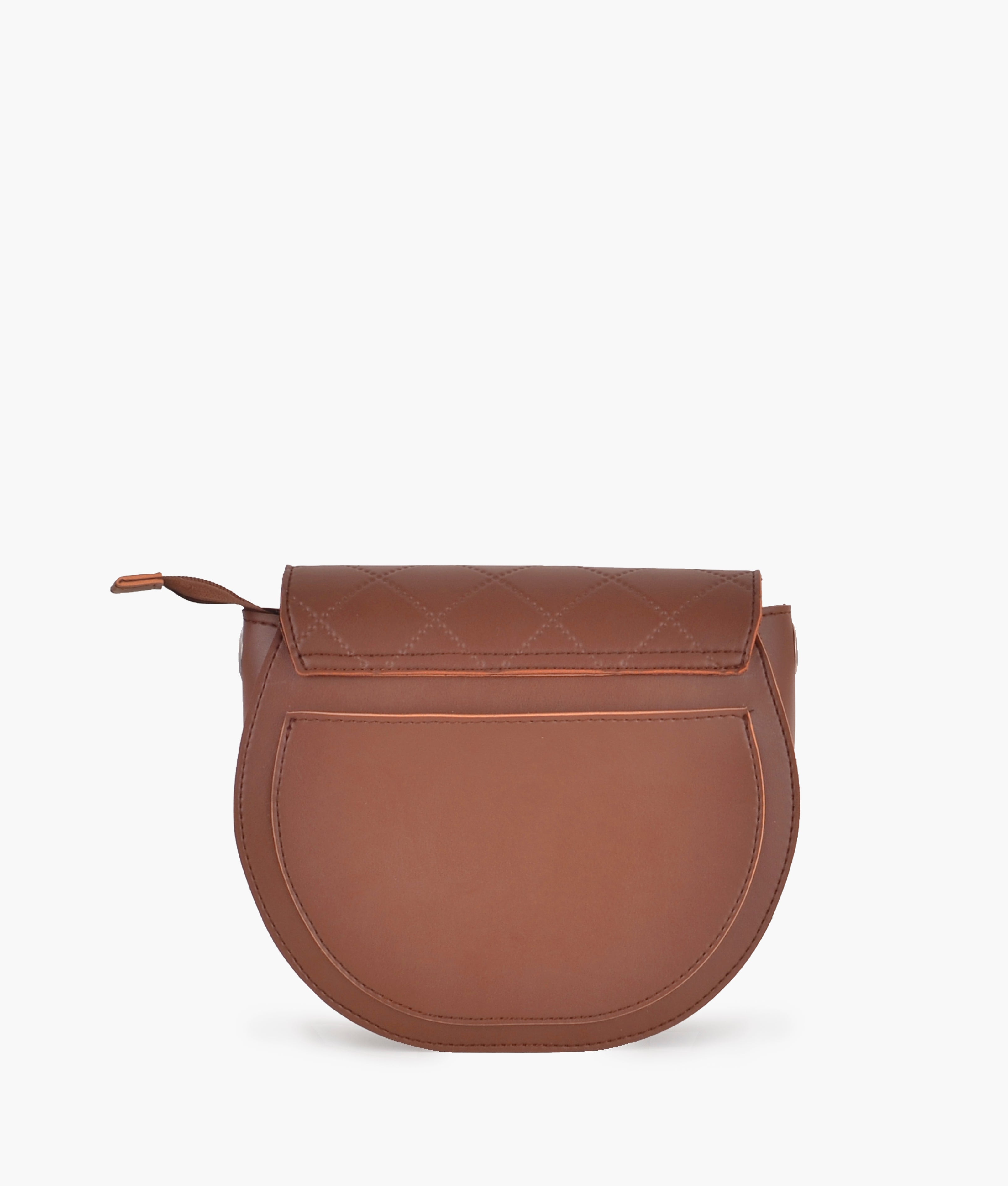 RTW Creation - Brown saddle bag with front lock