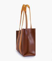 RTW Creation - Brown long strap tote bag