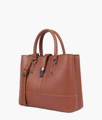 RTW Creation - Brown multi-compartment shoulder bag