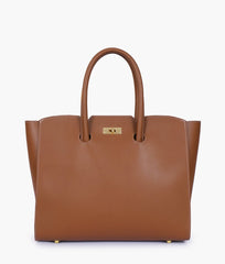 RTW Creation - Brown tote bag with multiple compartments