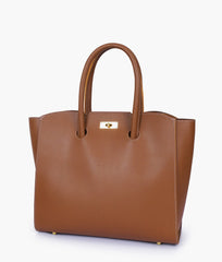 RTW Creation - Brown tote bag with multiple compartments