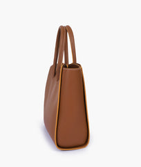 RTW Creation - Brown tote bag with multiple compartments