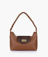 RTW Creation - Brown purse with braided strap