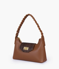 RTW Creation - Brown purse with braided strap