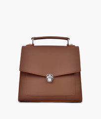 RTW Creation - Brown push-lock messenger bag