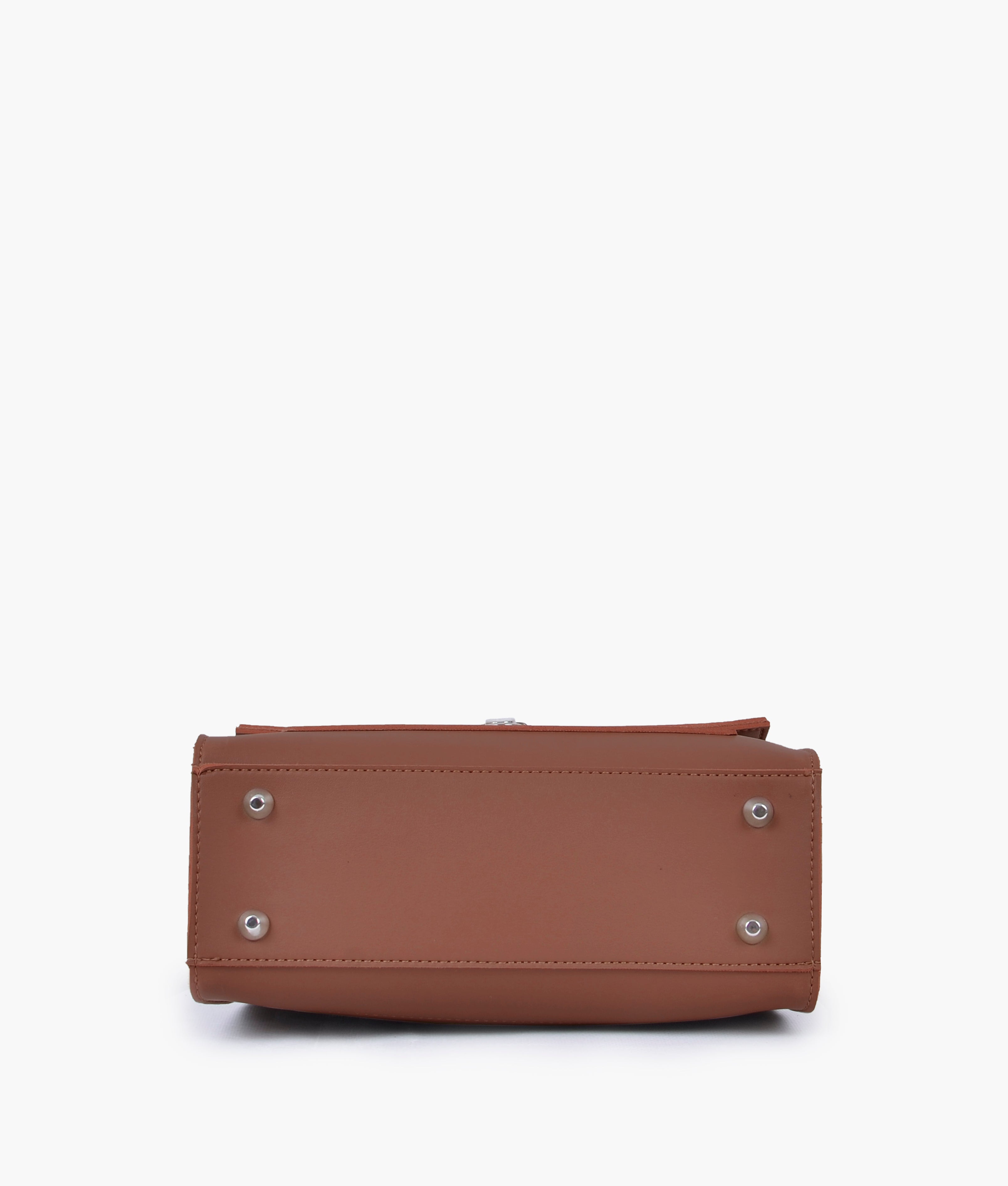 RTW Creation - Brown push-lock messenger bag