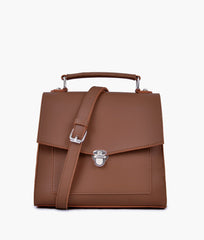 RTW Creation - Brown push-lock messenger bag