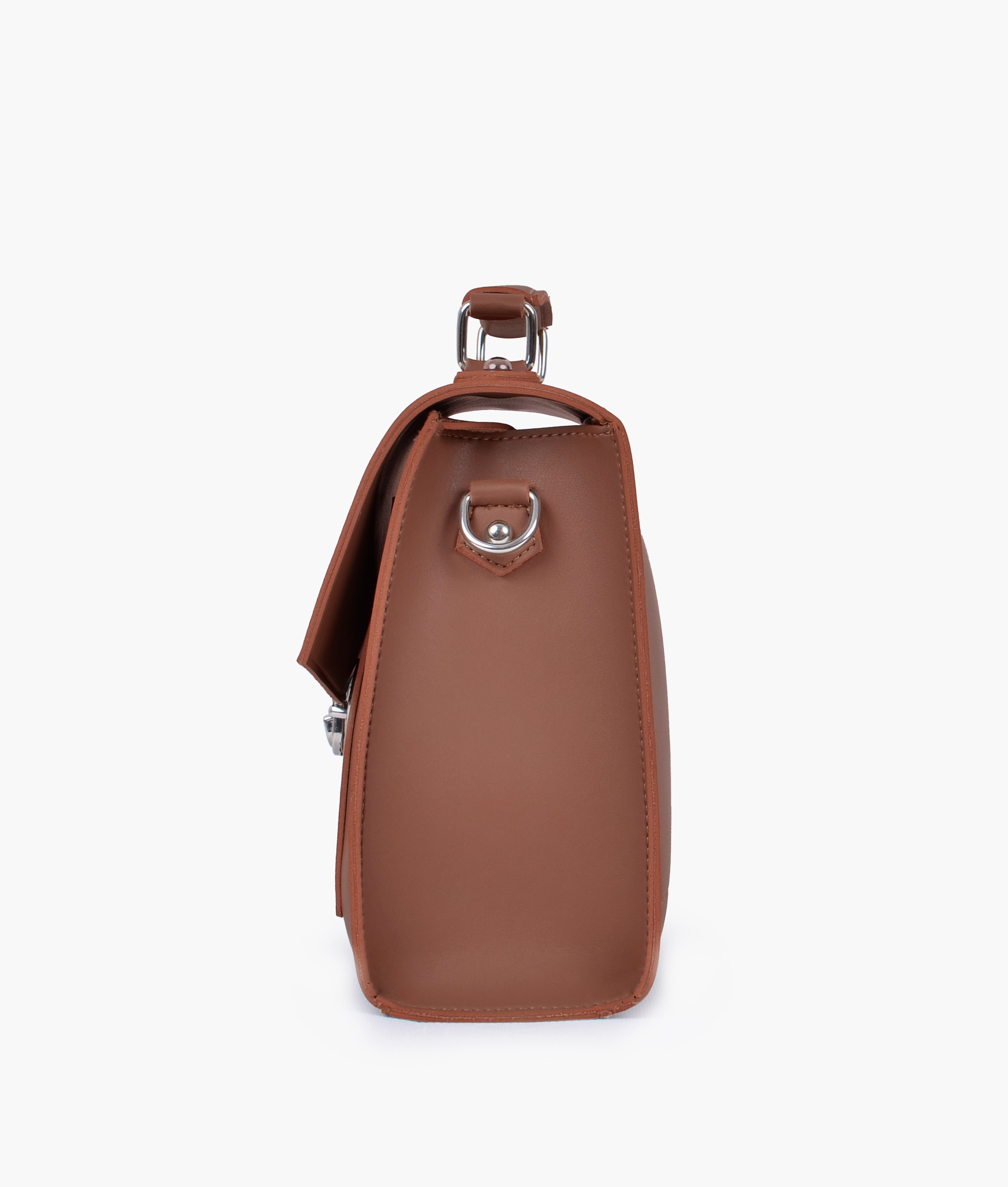 RTW Creation - Brown push-lock messenger bag