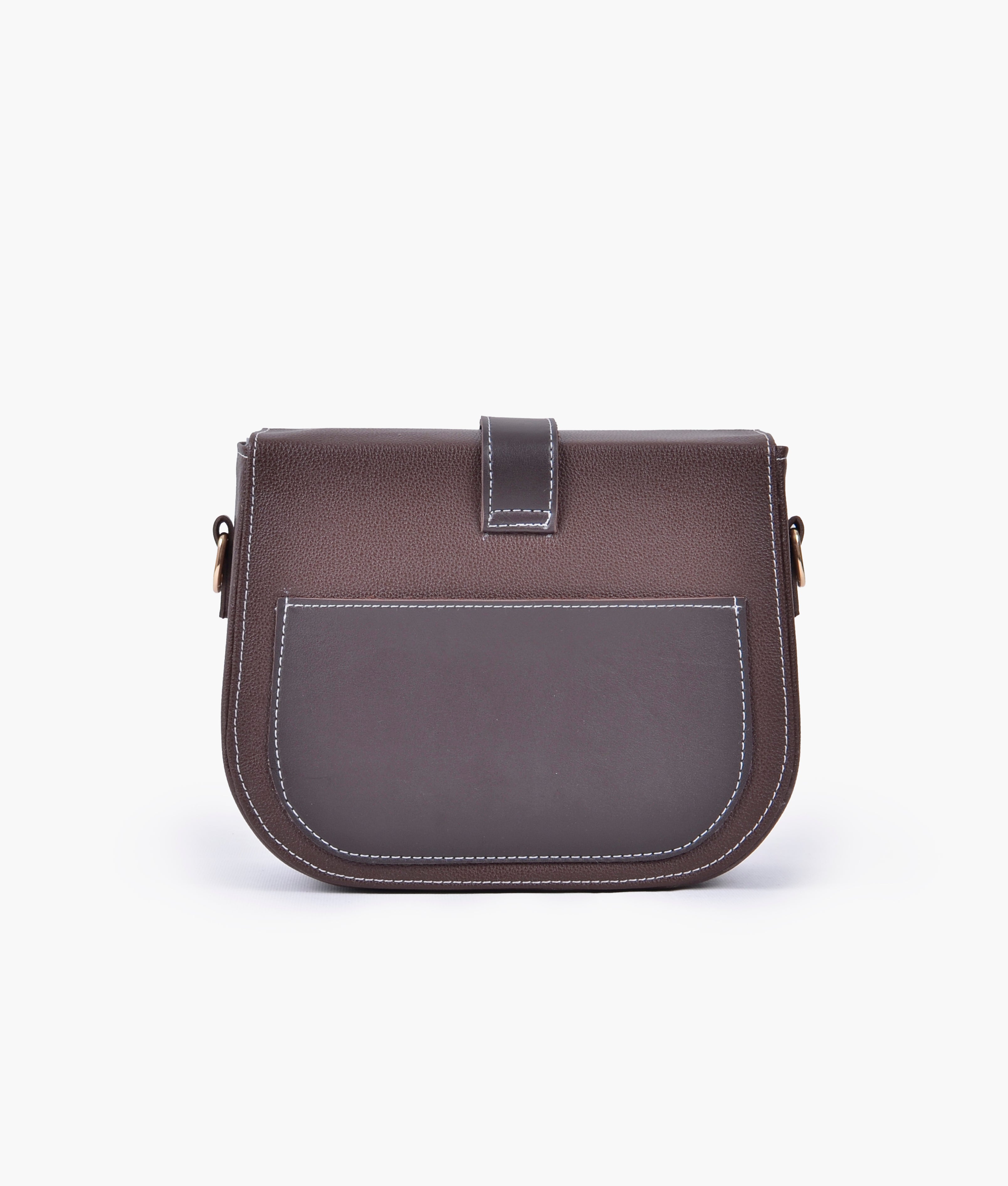 RTW Creation - Brown push-lock saddle bag
