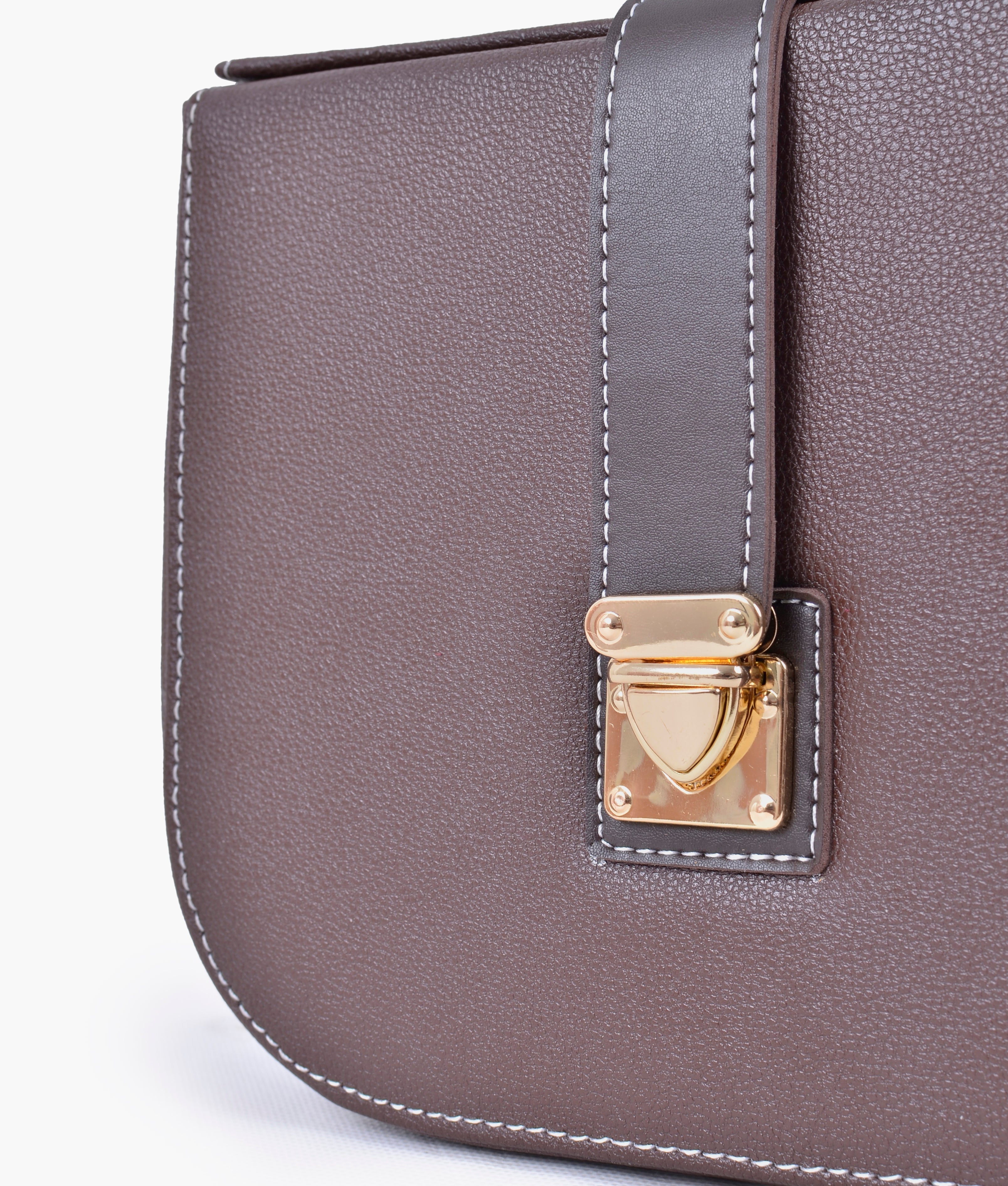 RTW Creation - Brown push-lock saddle bag