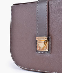 RTW Creation - Brown push-lock saddle bag