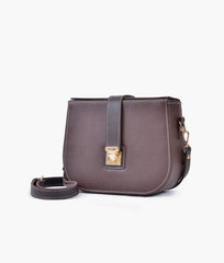 RTW Creation - Brown push-lock saddle bag
