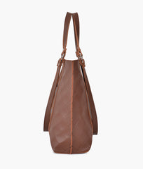 RTW Creation - Brown quilted tote bag