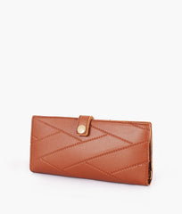 RTW Creation - Brown quilted two-fold wallet