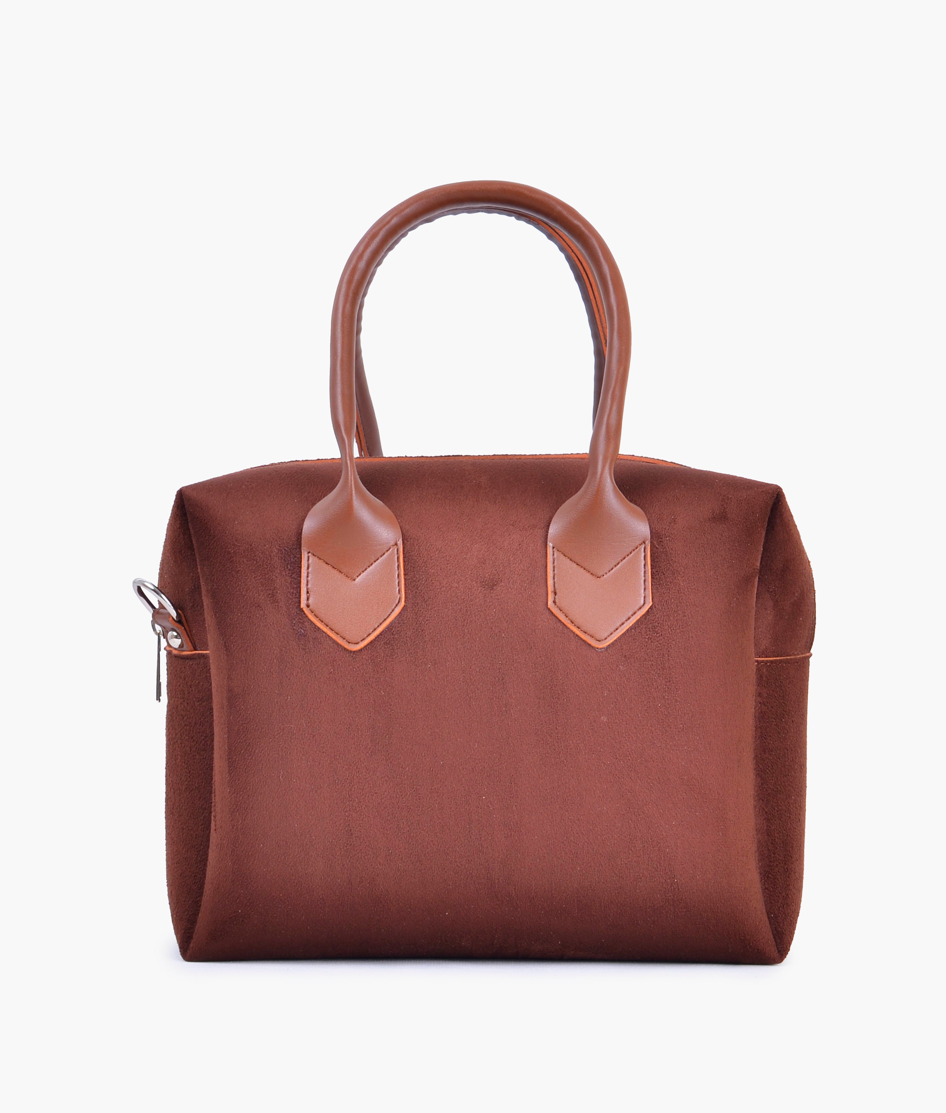 RTW Creation - Horse brown suede mini bowling bag