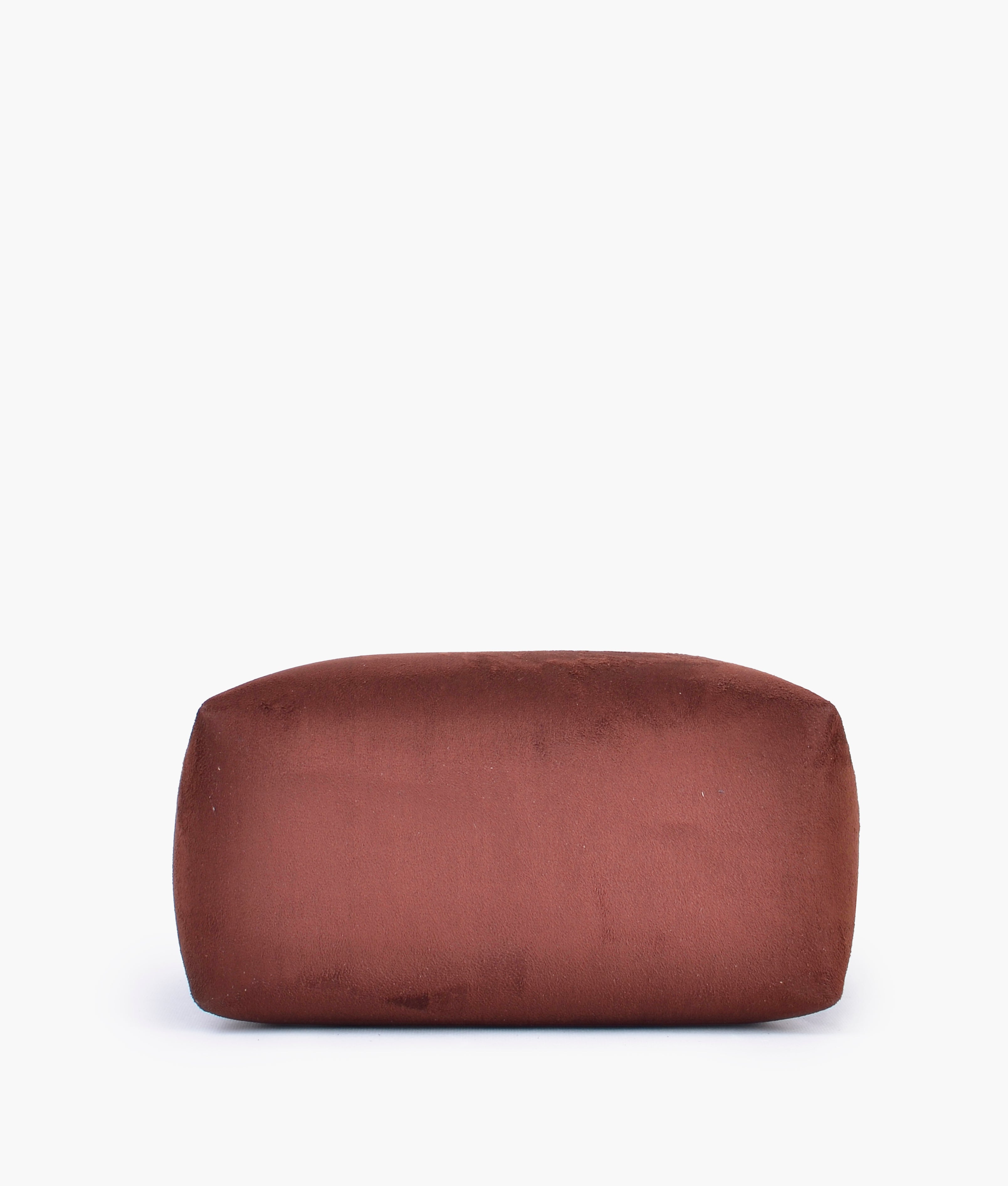 RTW Creation - Horse brown suede mini bowling bag