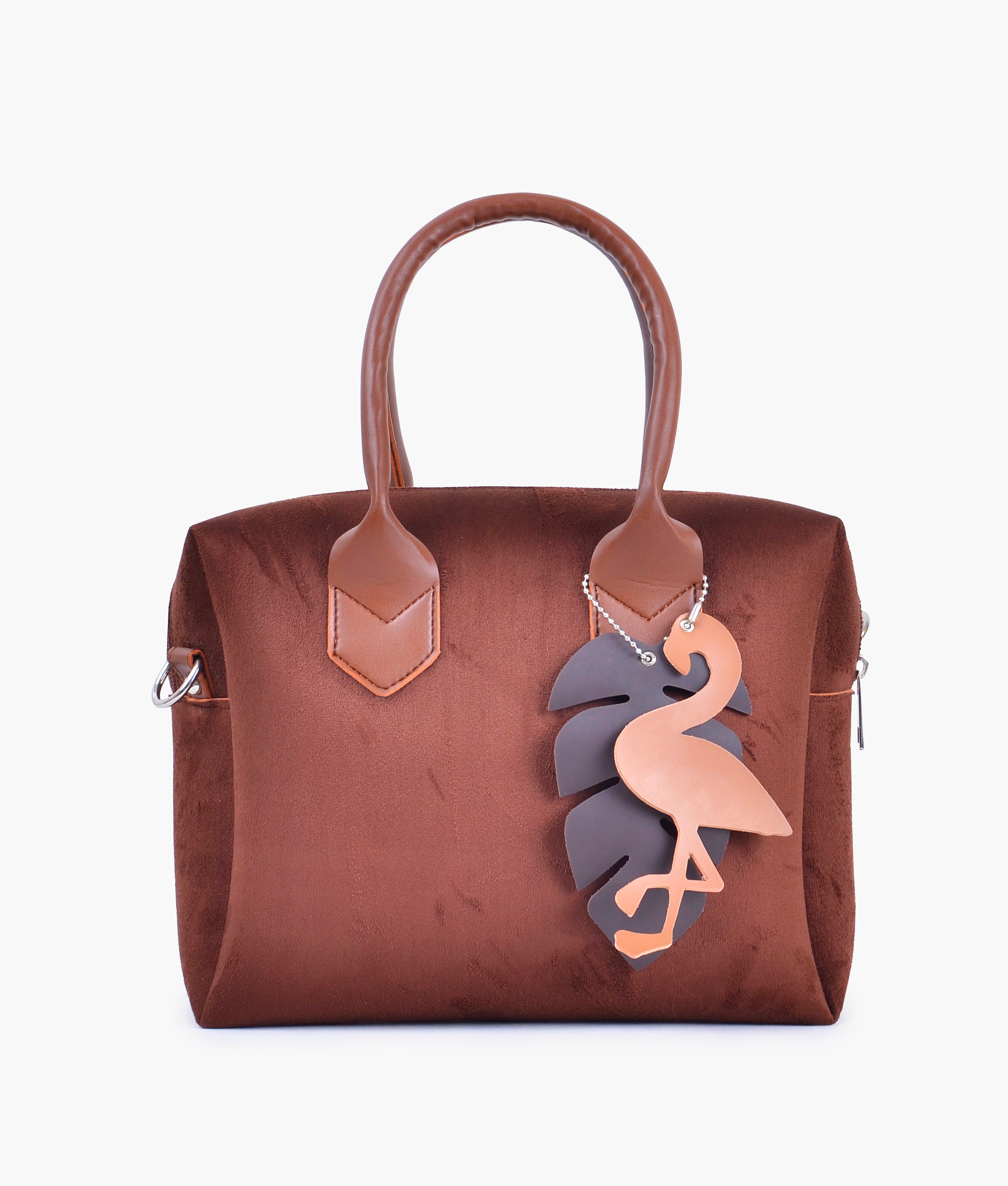 RTW Creation - Horse brown suede mini bowling bag