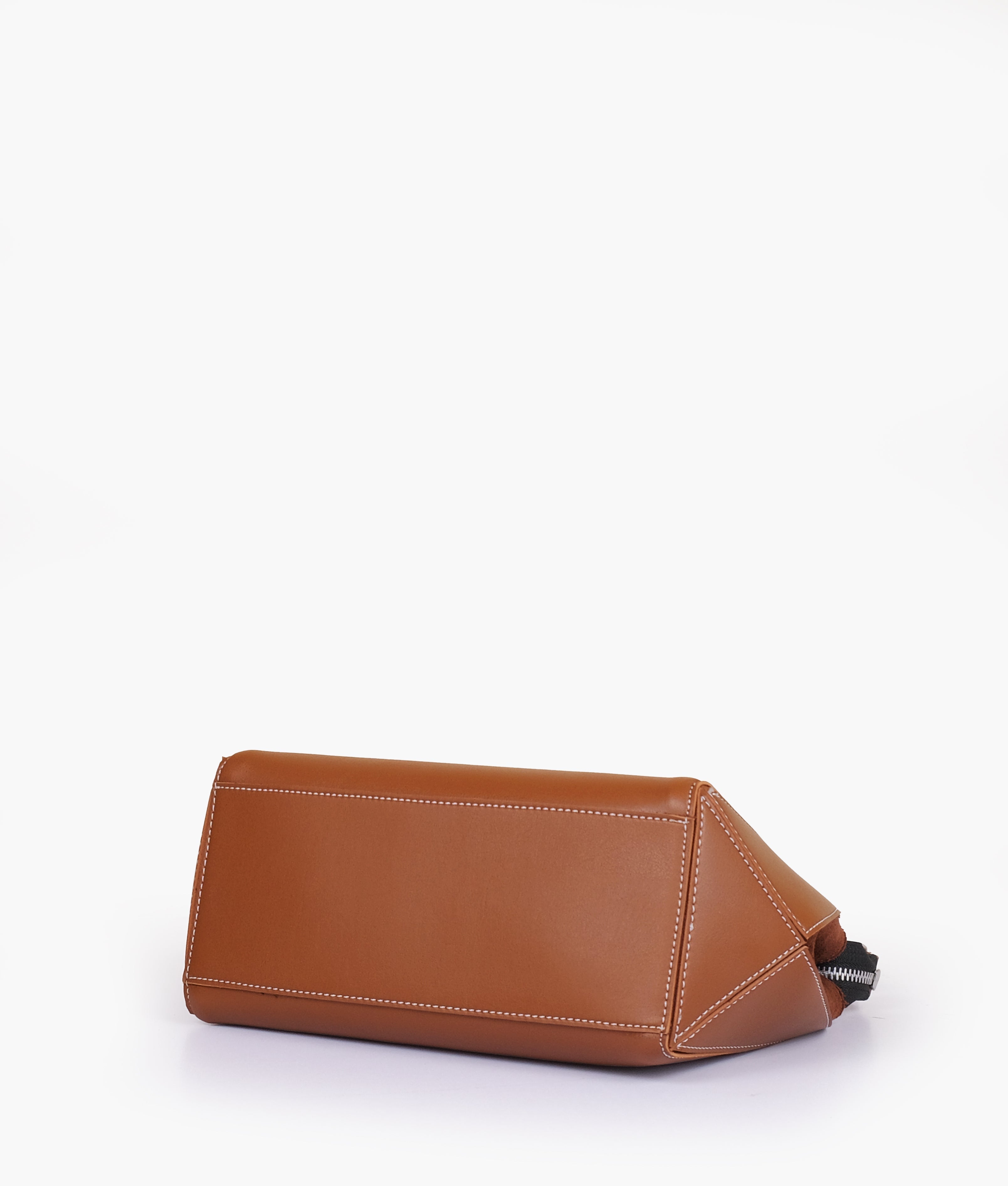 RTW Creation - Brown suede trio twist handbag