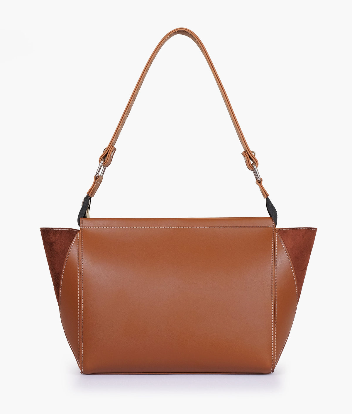 RTW Creation - Brown suede trio twist handbag