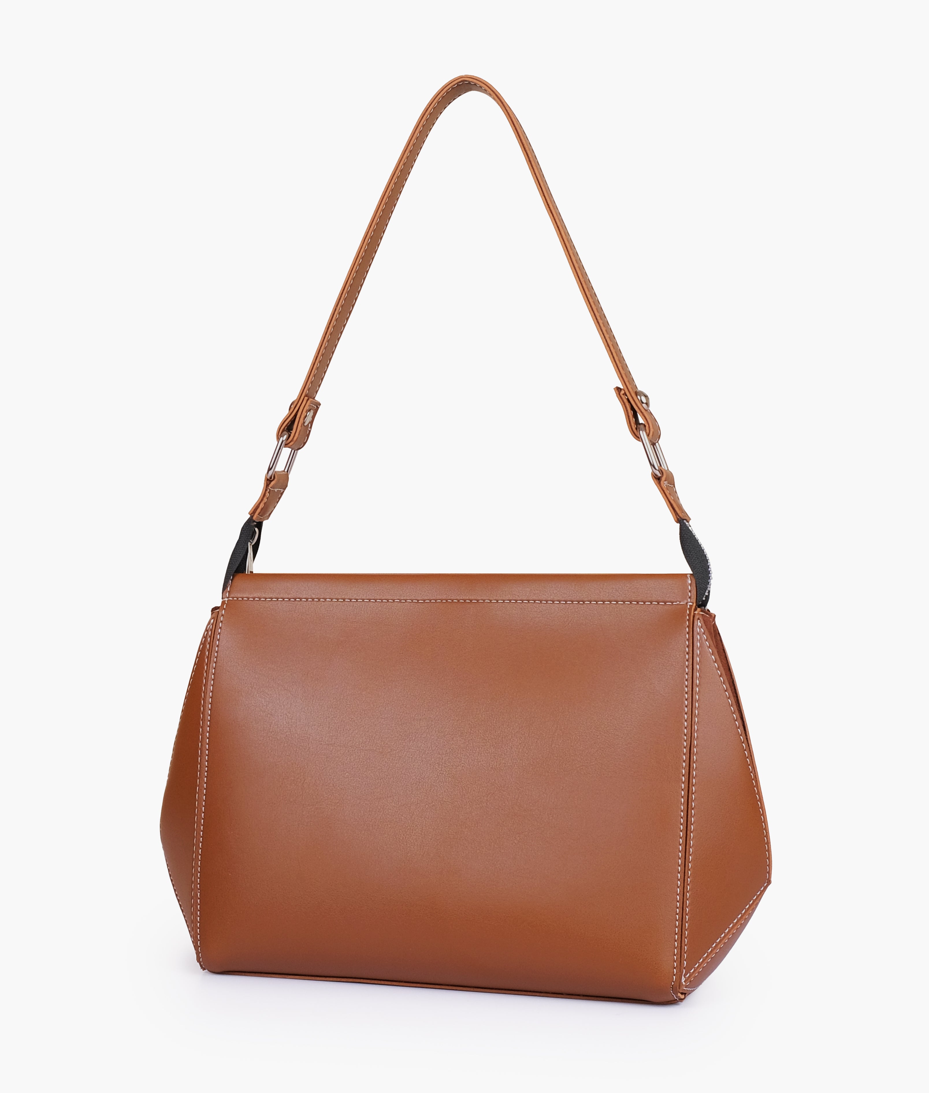 RTW Creation - Brown suede trio twist handbag