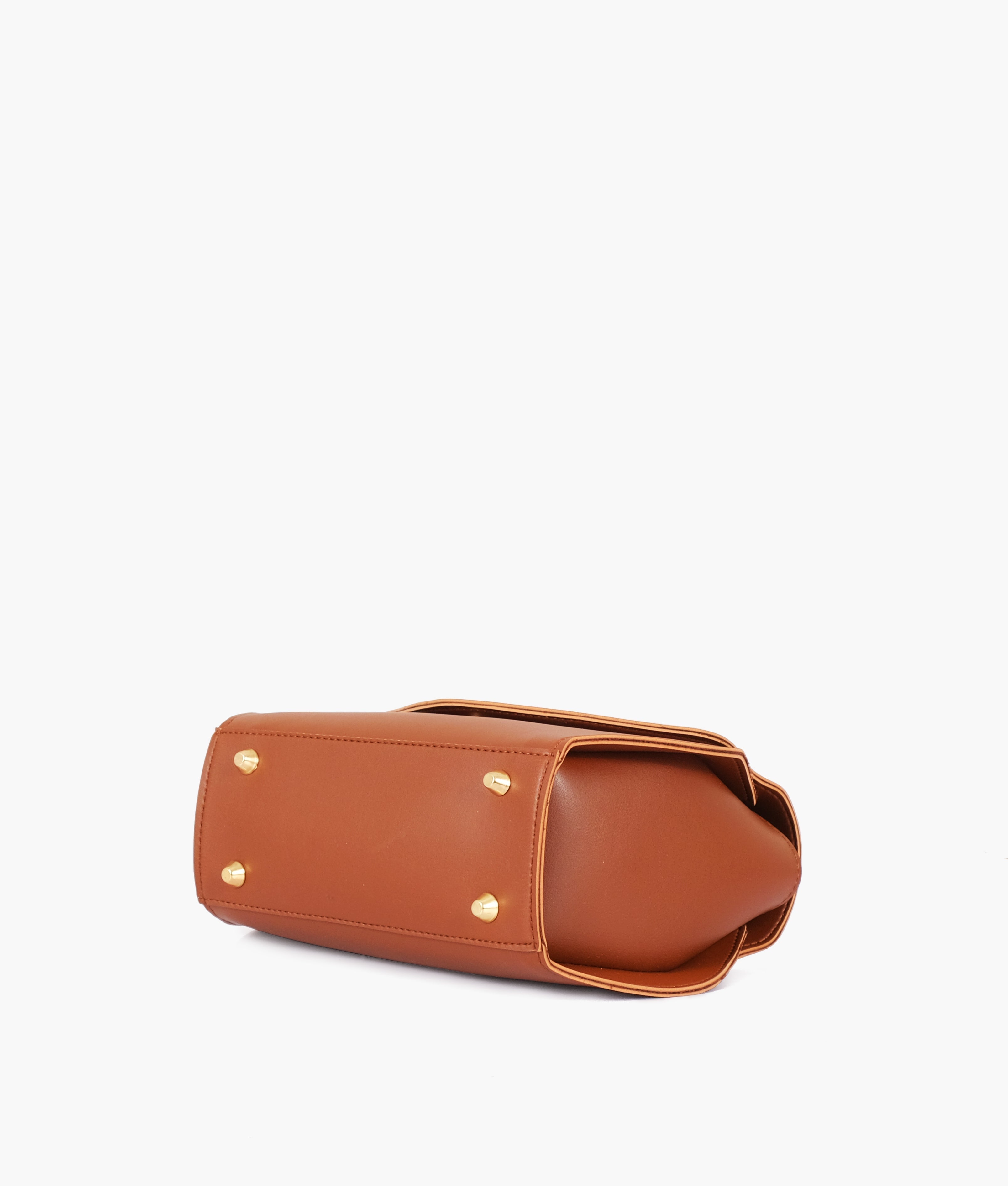 RTW Creation - Brown top-handle hexagon bag