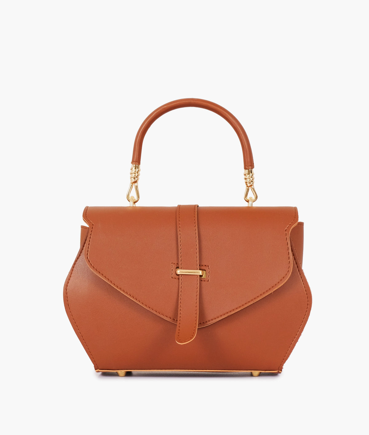 RTW Creation - Brown top-handle hexagon bag