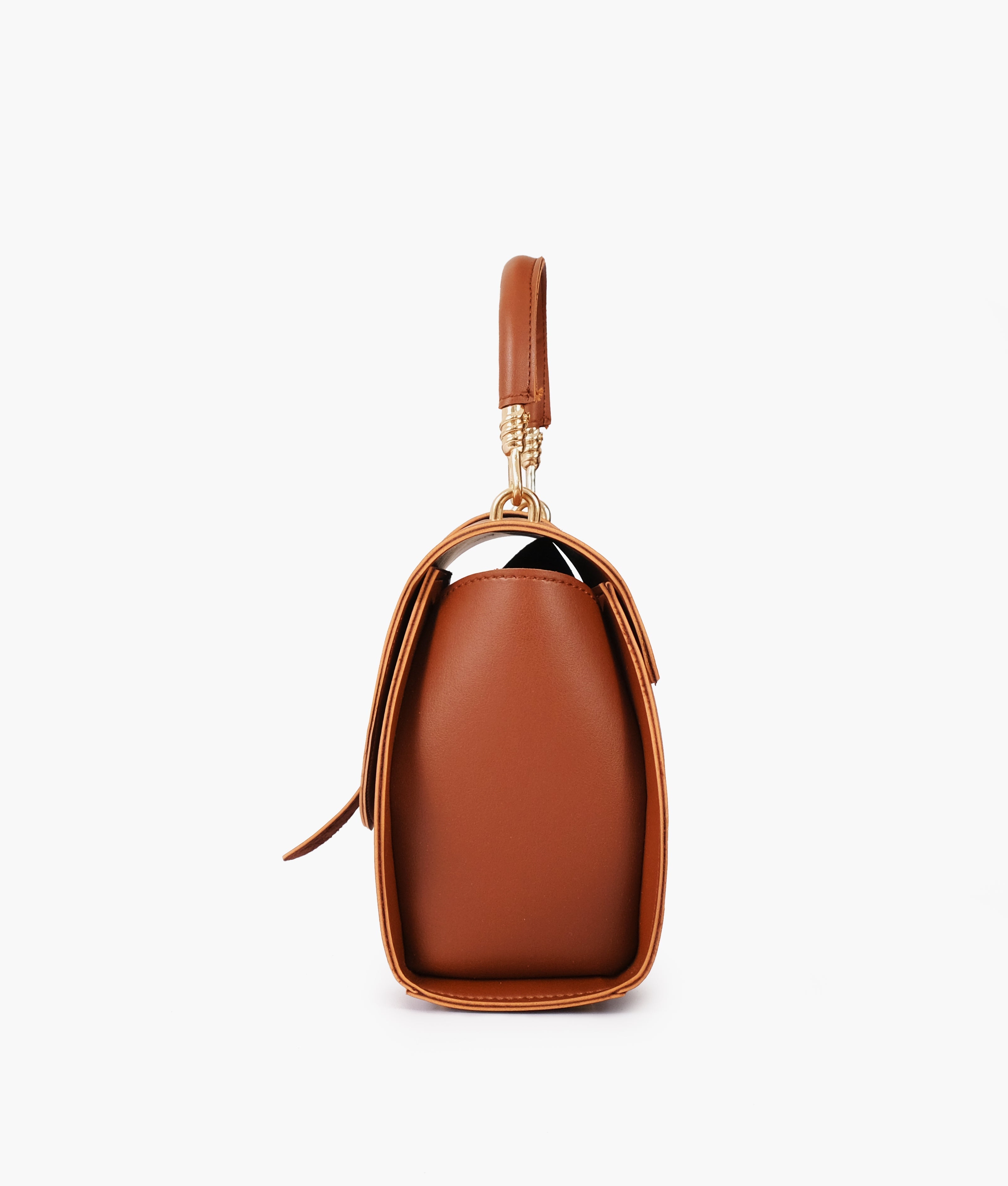 RTW Creation - Brown top-handle hexagon bag