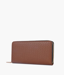 RTW Creation - Brown weave pattern wallet