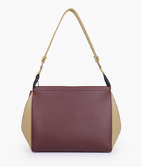 RTW Creation - Burgundy and off-white trio twist handbag