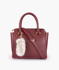 RTW Creation - Burgundy classic mini top-handle bag