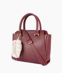 RTW Creation - Burgundy classic mini top-handle bag