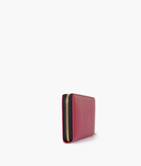 RTW Creation - Burgundy crocodile pattern wallet