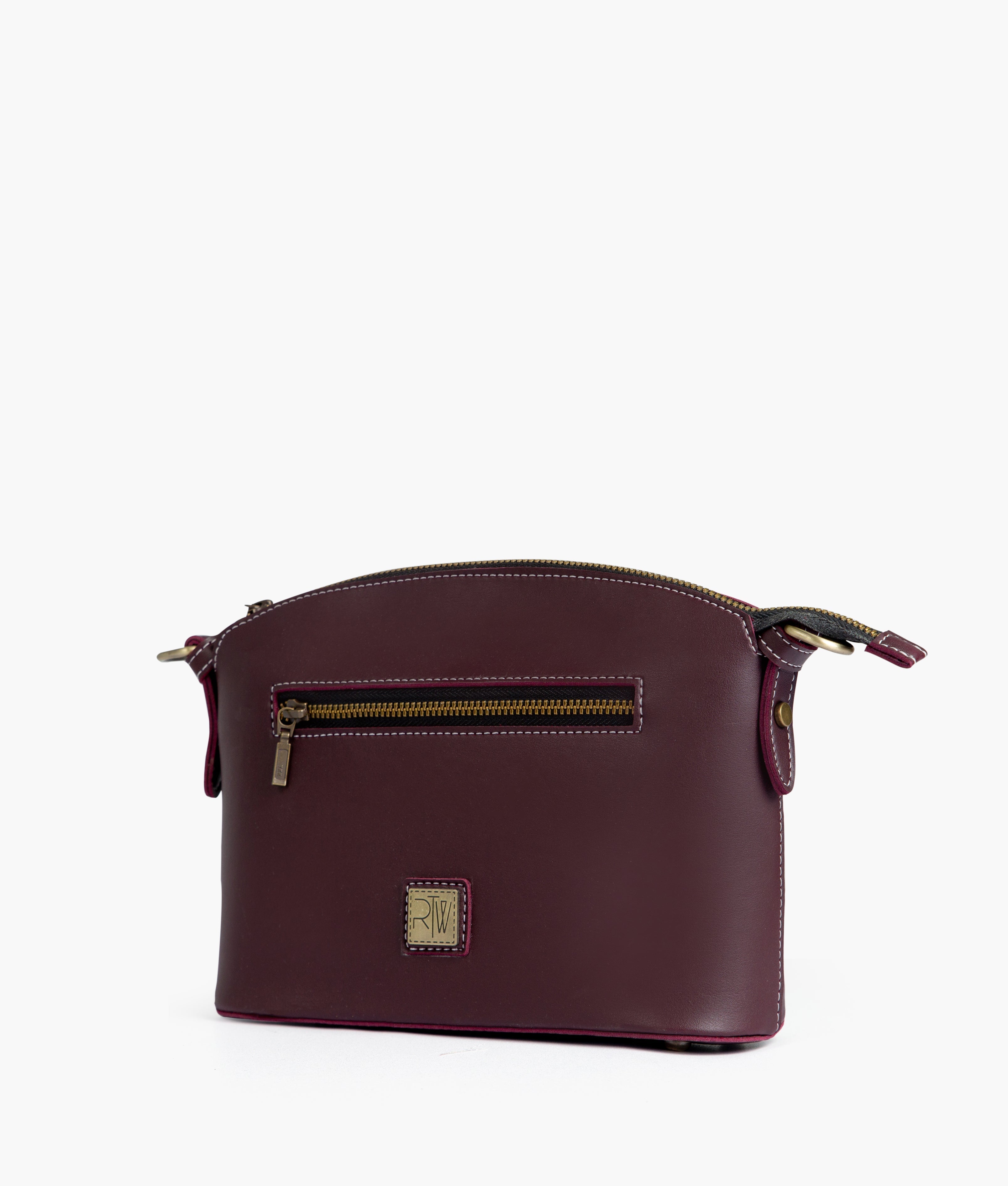 RTW Creation - Burgundy dome cross-body bag