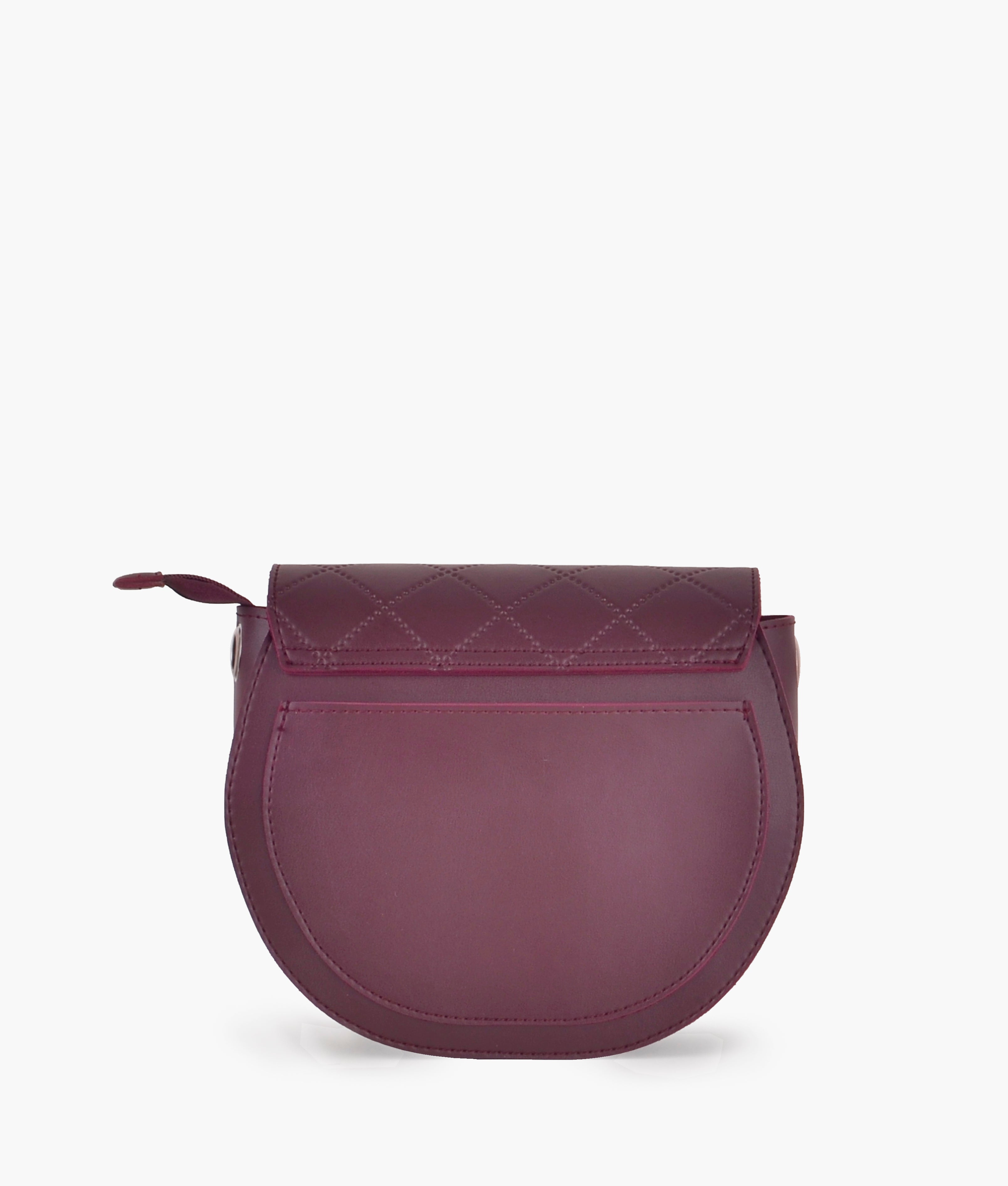 RTW Creation - Burgundy saddle bag with front lock